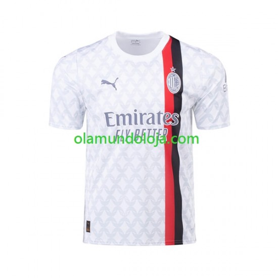 Camisola AC Milan Rafael Leao 10 Homem Equipamento Segundo 2023-2024 Manga Curta